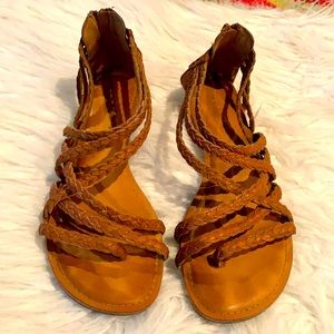 Carlos Santana Brown Gladiator Sandals